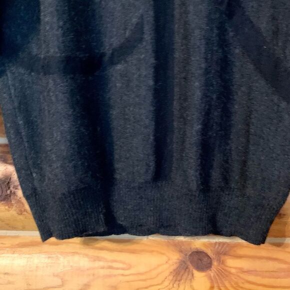 Calvin Klein Monogram Black Sweater Merino Wool Large - Picture 3 of 9